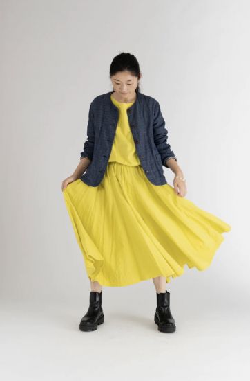 デニムガーゼノーカラージャケット 25,740円